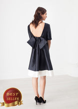 Load image into Gallery viewer, Tie Dress in Navy - thangtv01737 (4517927059515)
