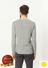 Load image into Gallery viewer, Garbo Henley in Grey - thangtv01737 (4517880987707)
