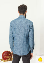 Load image into Gallery viewer, Floral Button-Up in Blue - thangtv01737 (4517880135739)
