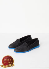 Load image into Gallery viewer, Suede Loafers - Black/Blue - thangtv01737 (4517879611451)
