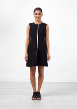 Load image into Gallery viewer, Neoprene Flower Dress in Black - thangtv01737 (4517953044539)

