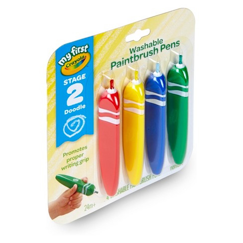 Crayola My First Washable Tripod Grip Paintbrush Pens (5041640243259)