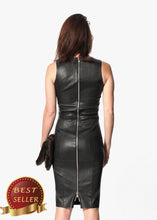 Load image into Gallery viewer, Iranta Leather Dress in Black - thangtv01737 (4517877448763)
