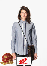 Load image into Gallery viewer, Chambray Boyfriend Shirt in Blue - thangtv01737 (4517895340091)
