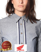 Load image into Gallery viewer, Chambray Boyfriend Shirt in Blue - thangtv01737 (4517895340091)
