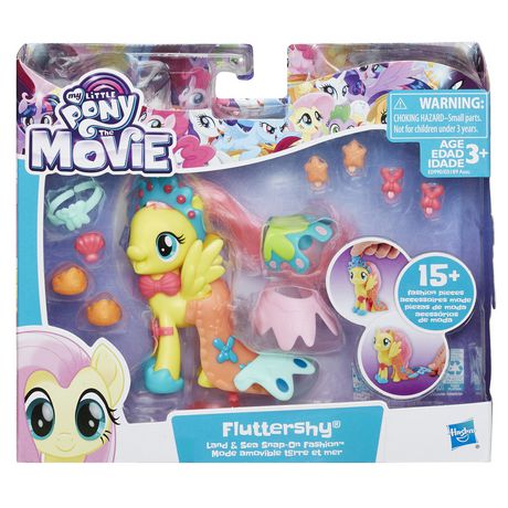 My Little Pony the Movie Fluttershy Land and Sea Snap-On Fashion (5041637425211)