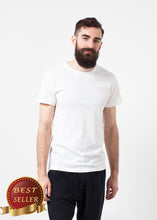 Load image into Gallery viewer, Comfort Tee in White Wool Blend - thangtv01737 (4517930172475)
