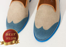 Load image into Gallery viewer, Wingtip Loafer in Blue - thangtv01737 (4517878759483)
