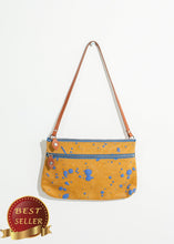 Load image into Gallery viewer, Ink Splatter Shoulder Bag in Mustard/Blue - thangtv01737 (4517881774139)
